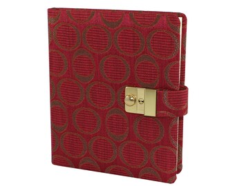Diary Roma with red fabric cover and lock