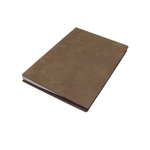 Signature file in brown water buffalo leather