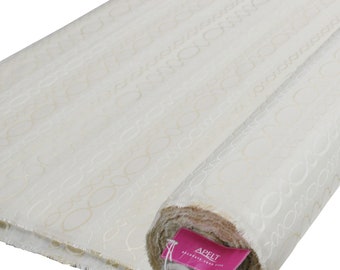 Tissu de coton tissé « Aurelia », au mètre du rouleau, couleur or crème. Magasin de largeur supplémentaire