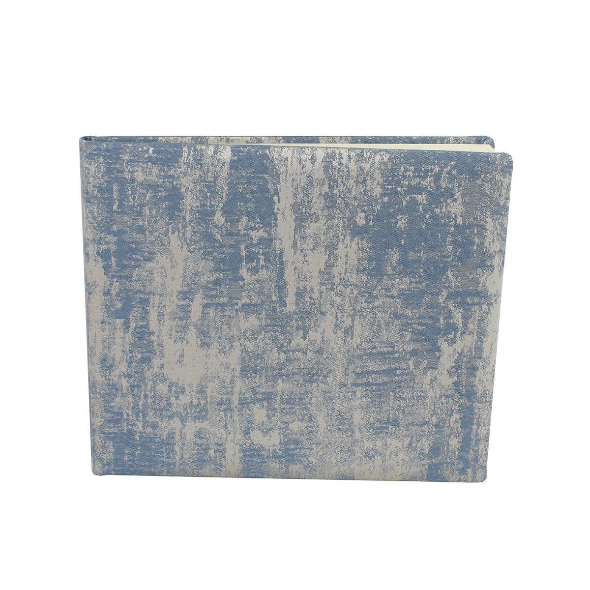 Guestbook Anik in landscape format with silverblue fabric cover