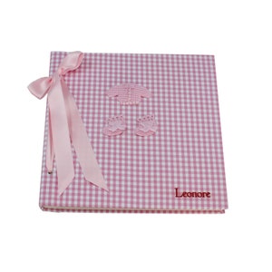 Photo album with strap binding Baby rosa
