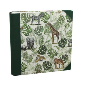 Photo Album Africa in green bookbinding linen