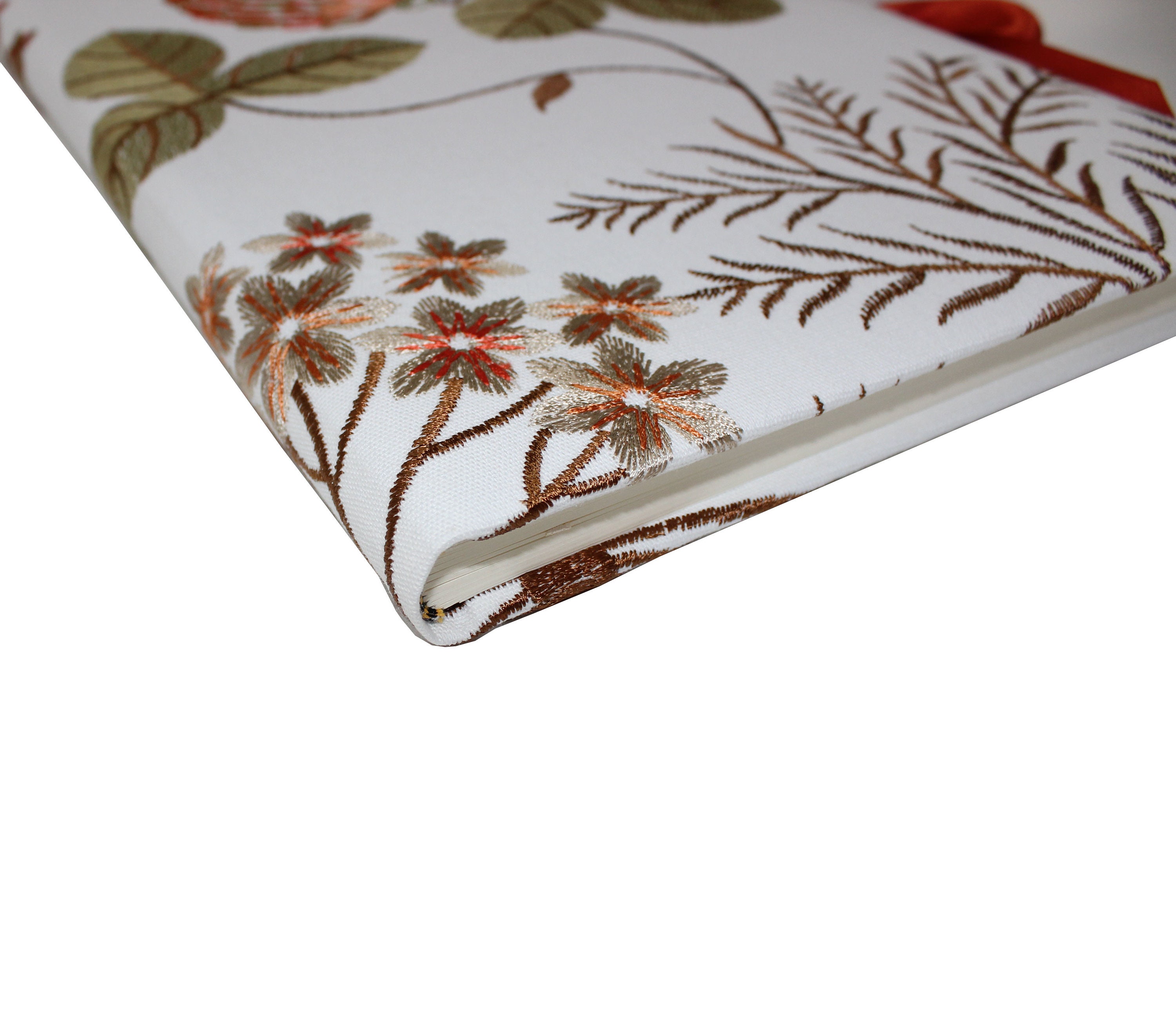 Livre d'or photo Hazel avec broderie florale et nœud en satin - France
