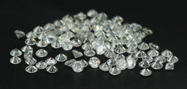 vvs fg 1 to 3 mm Lab Created cvd Round Calibrated DIAMONDS 50 PIECES LOT