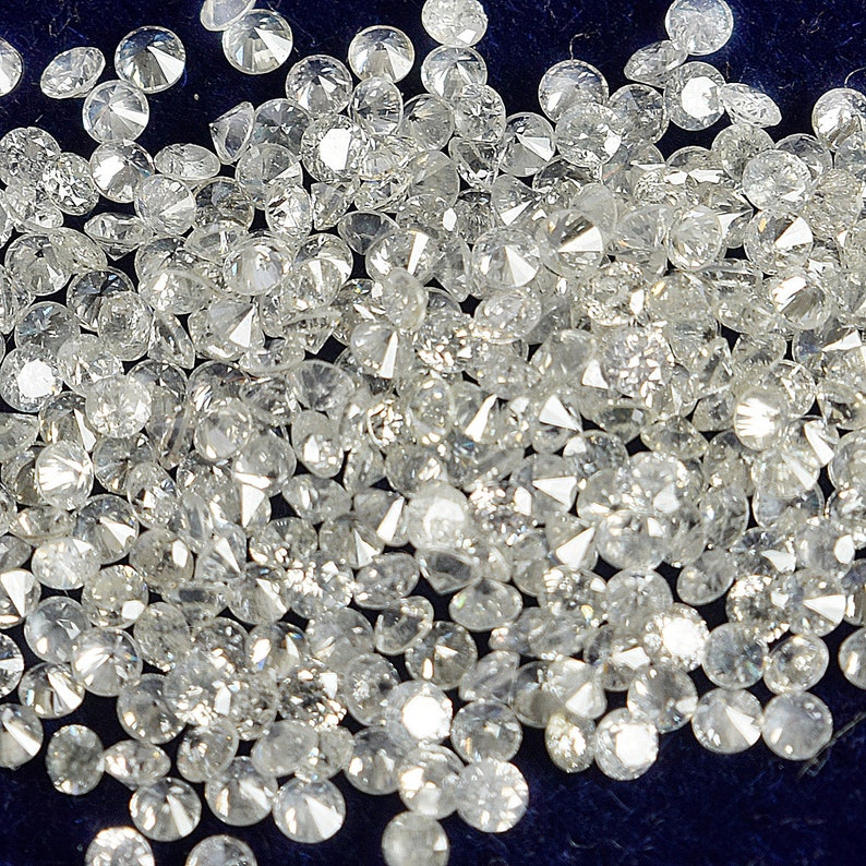 vvs fg 1 to 3 mm Lab Created cvd Round Calibrated DIAMONDS 50 PIECES LOT