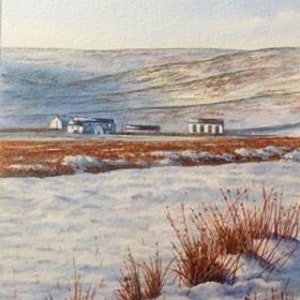 Original Watercolour Painting &#39;Winter in the Dales&#39; Unframed Landscape Painting by Paul Morgan Clarke