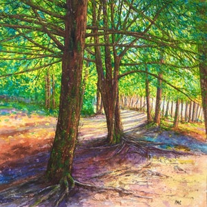 Woodlands Original Watercolour Painting by Paul Morgan Clarke