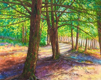 Woodlands Original Watercolour Painting by Paul Morgan Clarke