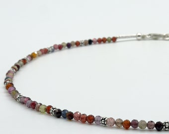 Necklace, spinel, in autumn colours