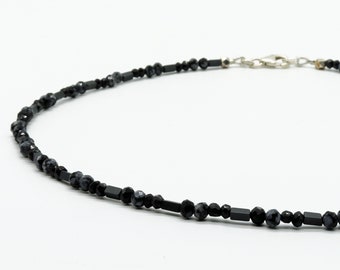 Gemstone Necklace, Snowflake Obsidian