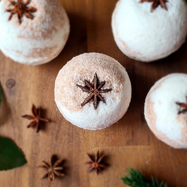 Weihnachten Geschenkset pflegende Badekugel vegan - zero waste