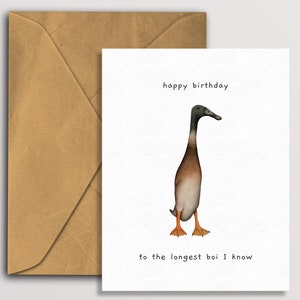 Biglietto di auguri di buon compleanno Long Boi, il ragazzo più lungo che conosco