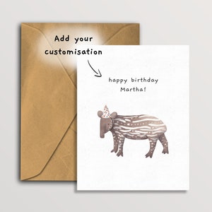 Handmade Wildlife Greetings Card - Rhino Handmade Wildlife Greetings Card - Rhino