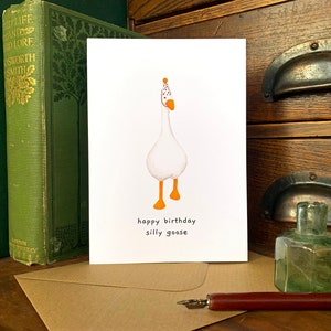 Silly Goose Birthday Card: Party Hat Animal Greetings Card image 10