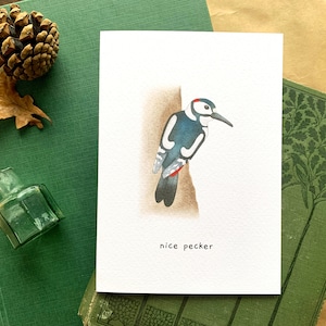 Funny Anniversary Card for Boyfriend: Rude Woodpecker Design