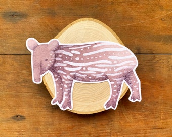 Baby Tapir Sticker: Watercolor Animal Decal
