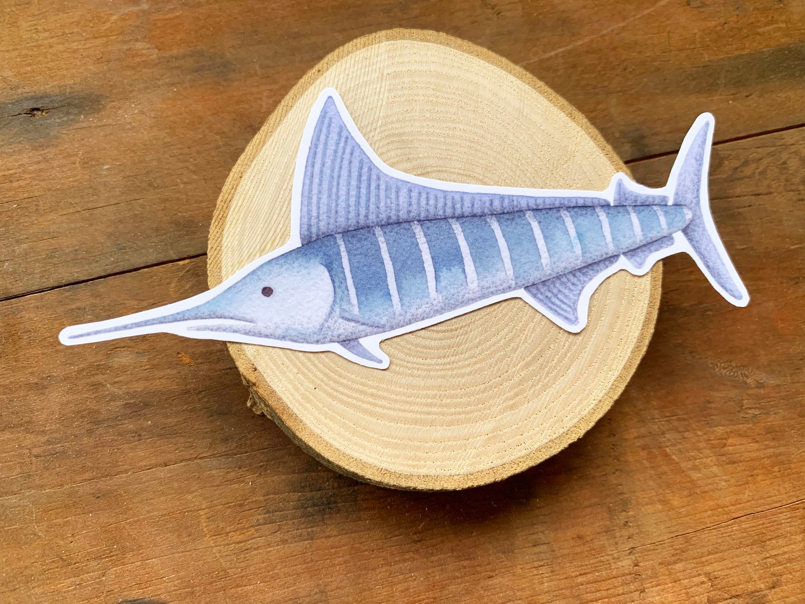 Large Swordfish Vinyl Sticker Ocean Lovers Stationery Etsy