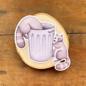 Paire d’autocollants pour ordinateur portable de ratons laveurs, sticker animal forêt mignon, mignon cadeau amoureux des animaux raton laveur, autocollant pour ordinateur portable de zoologie, autocollant amoureux des animaux