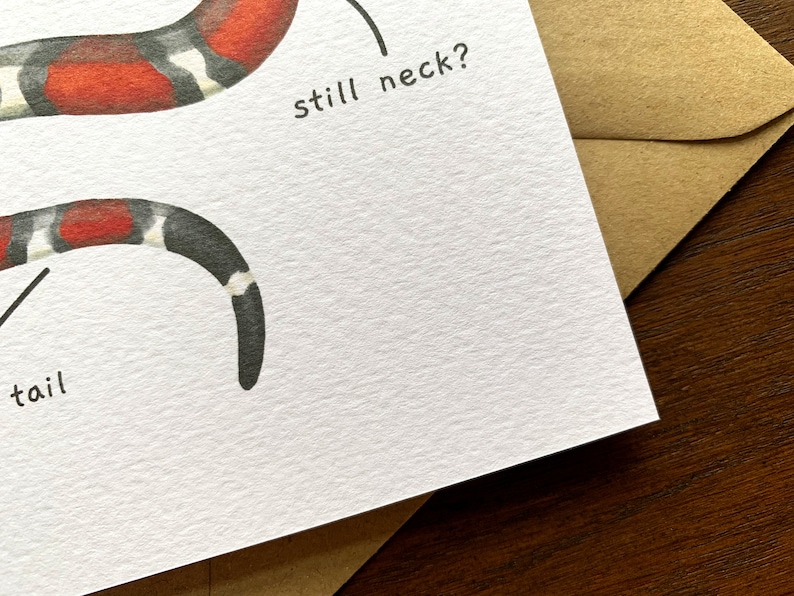 Funny Snake Anatomy of a Nope Rope Greetings Card, Funny Animal Anatomy Cards Blank Inside, Red Milk Snake Joke Card for Snake Owners image 4