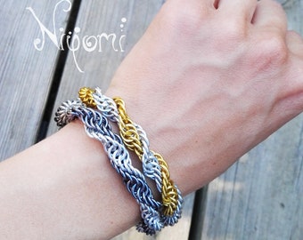 Chainmaille Armband 'Double Spiral'