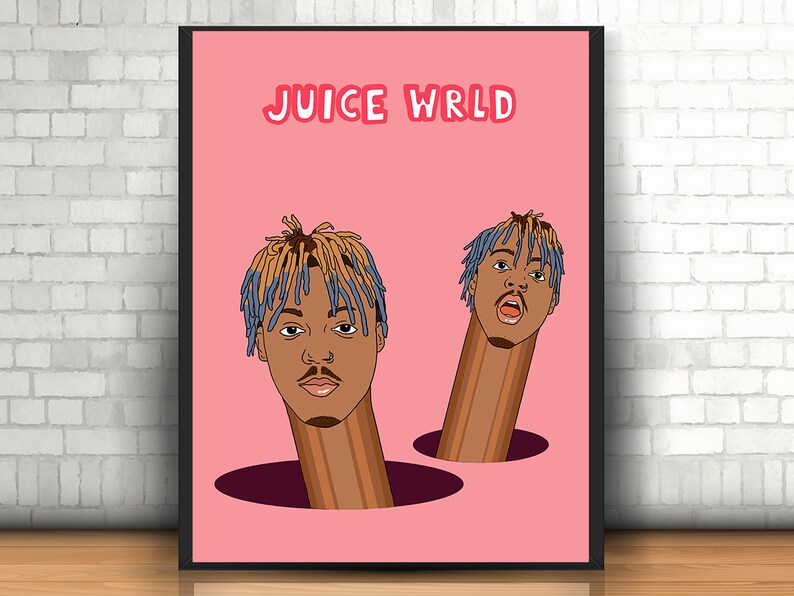 Juice Wrld Lucid Dreams Poster Print Art Decor Wall Art Illustration Dorm Interior - 