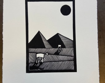 Star Wars - Hoth - Limited Linoleum Edition Linocut Block Handprinted on Hahnemühle Paper