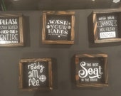 Mini Funny Cute Bathroom Farmhouse Signs