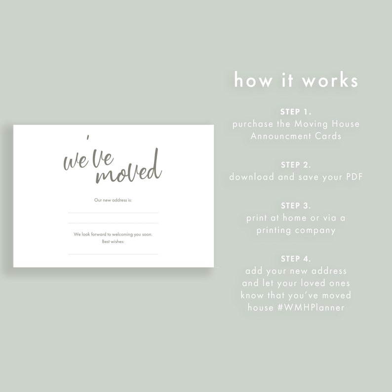 Moving House Announcement Cards We've Moved Announcement Etsy UK