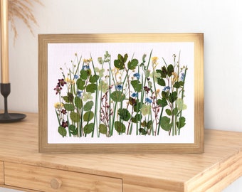 Decorazioni murali con fiori pressati, Fiori secchi, Decorazioni per la casa fatte a mano, Regali floreali per lei