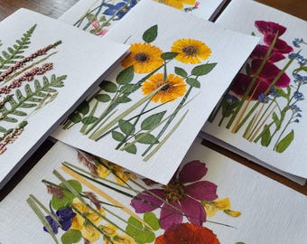 Pressed flower wall art, Dried flower art, Handmade home decor, Flower gifts for her