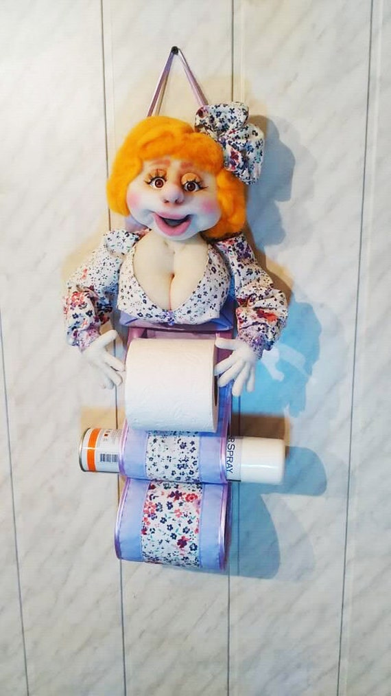 toilet paper holder doll