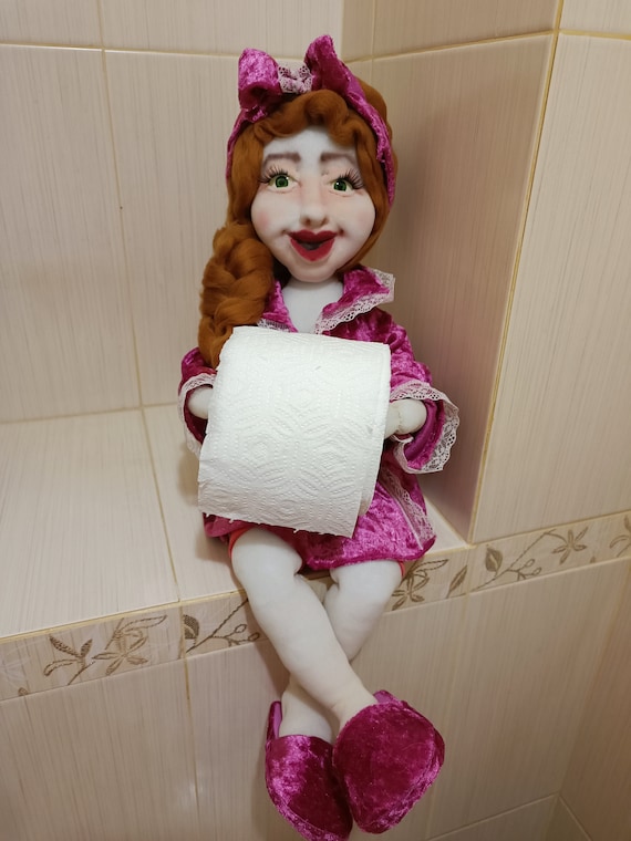 Toilet Paper Holder Doll Toilet Paper Toilet Roll Holder Etsy