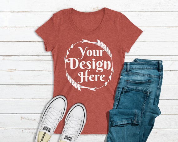 Bella Canvas 8413 Clay Triblend T-Shirt Mockup