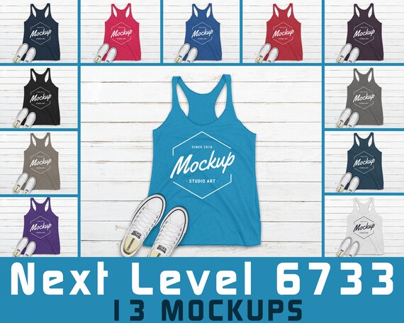 Mega Bundle 13 Mockups Next Level 6733 Racerback Tank