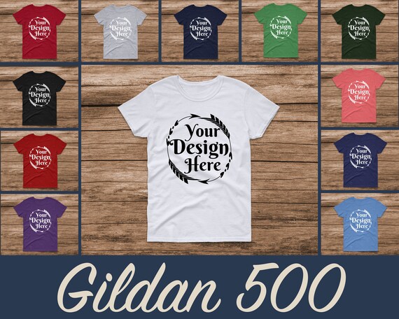 Download Free Mega Bundle 18 Mockups Gildan 500 Unisex T-Shirt ...