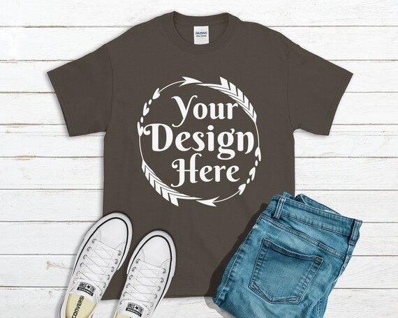 Olive T-Shirt Gildan Mockup 2000 Canvas Unisex Shirt Olive T-Shirt Gildan Mockup 2000 Canvas Unisex Shirt