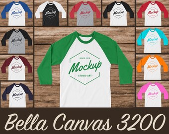 Download Raglan Shirt Mockups Etsy