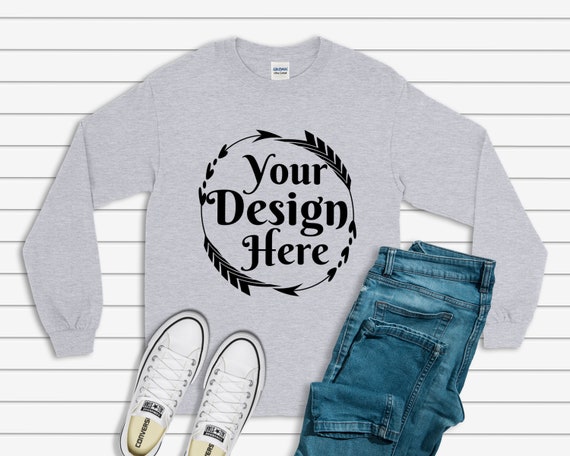 Gildan 2400 Long Sleeve Sport Grey Unisex T-Shirt Tee Gildan 2400 Long Sleeve Sport Grey Unisex T-Shirt Tee