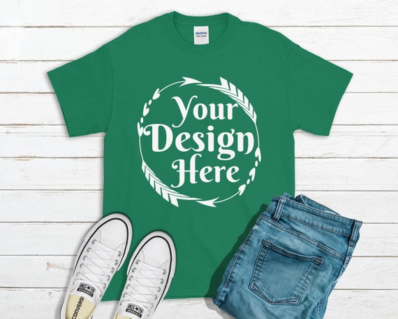 Kelly T-Shirt Gildan Mockup 2000 Canvas Unisex Shirt