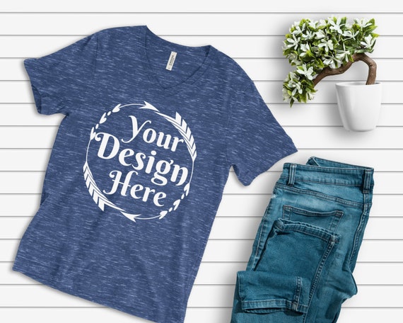 Bella Canvas 3005 Vneck True Royal Marble Unisex T-Shirt Bella Canvas 3005 Vneck True Royal Marble Unisex T-Shirt
