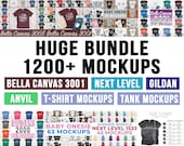 Huge Bundle Shirt Mockup Mega Bundle - Bella Canvas Next Level Gildan Anvil - 1200 T-Shirt Mockups, Tank Top Mockups, Onesie Mockup