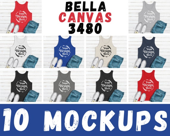 Bundle 10 Mockup Tank Top Bella Canvas 3480 Bundle Bundle 10 Mockup Tank Top Bella Canvas 3480 Bundle