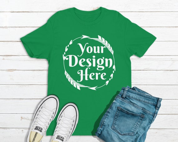 Download Free Free Green T Shirt Next Level Mockup 3600 Kelly Mockup Psd PSD Mockup Template