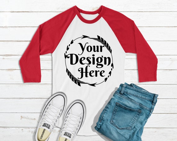 Download Free Raglan Mockup Winter Holiday Red And White Raglan Tee (PSD) - Free 784210+ Design PSD ...