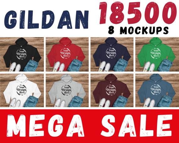 Bundle Gildan 18500 Hooded SweaT-Shirt Brand Multi Colors Hoodie