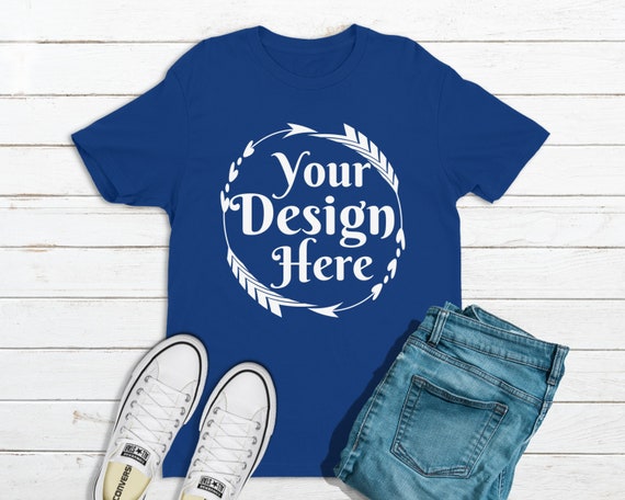Royal T-Shirt Next Level Mockup 3600 Royal Blue