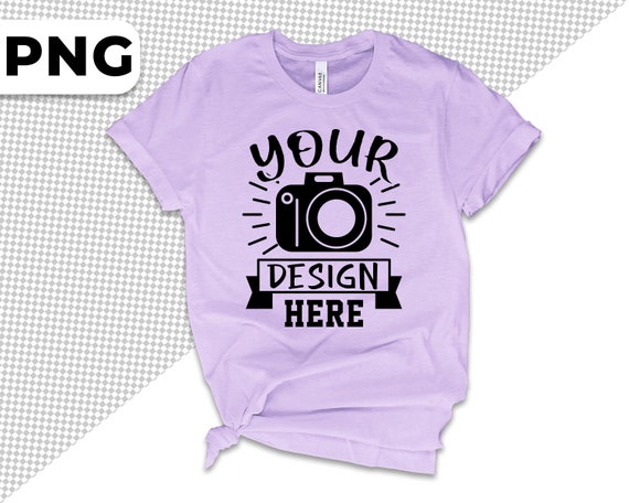 Png Bella Canvas 3001 Heather Prism Lilac Mockup Unisex Etsy
