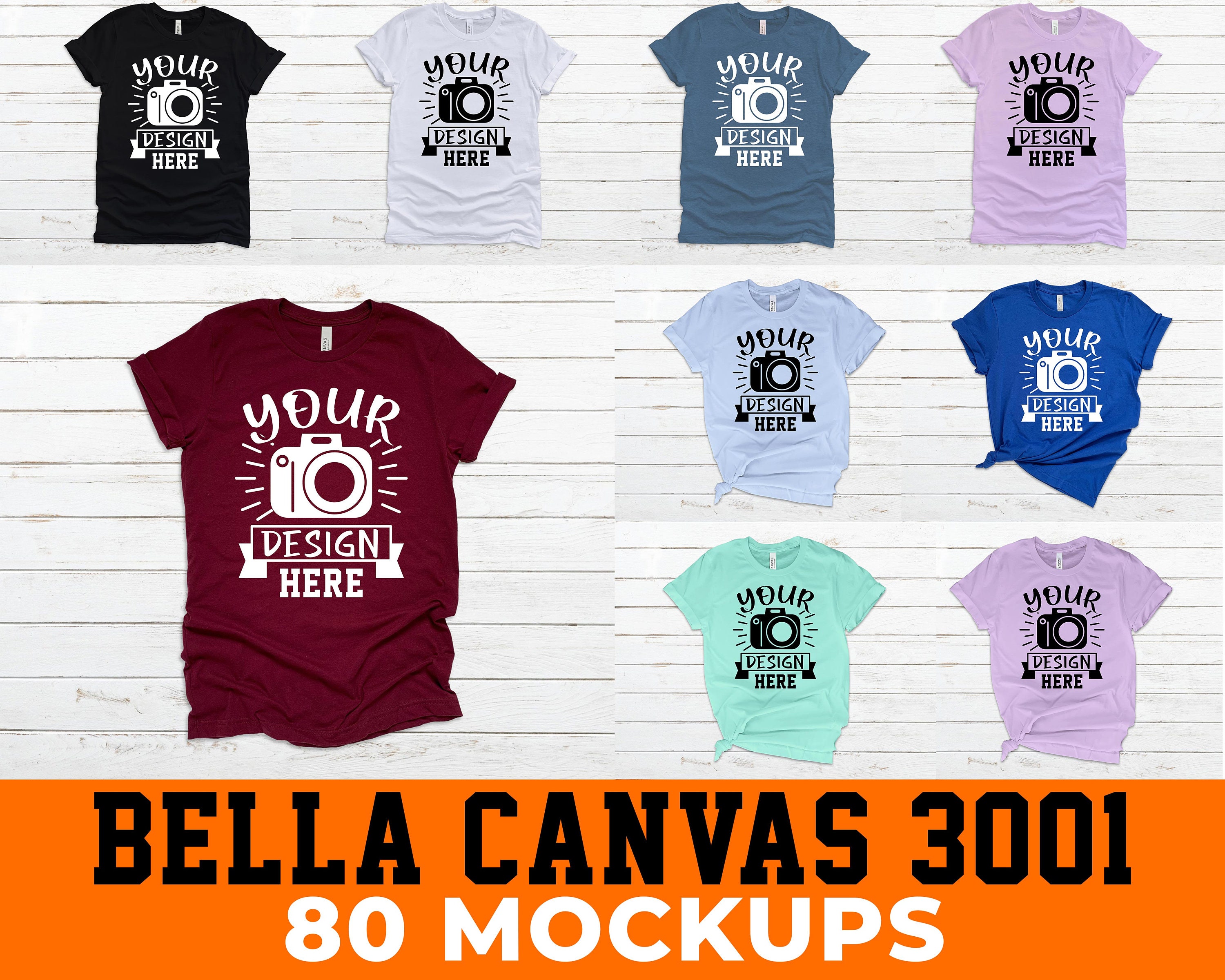 Download Mega Bundle Bella Canvas 3001 T Shirt Mockups 80 High Etsy
