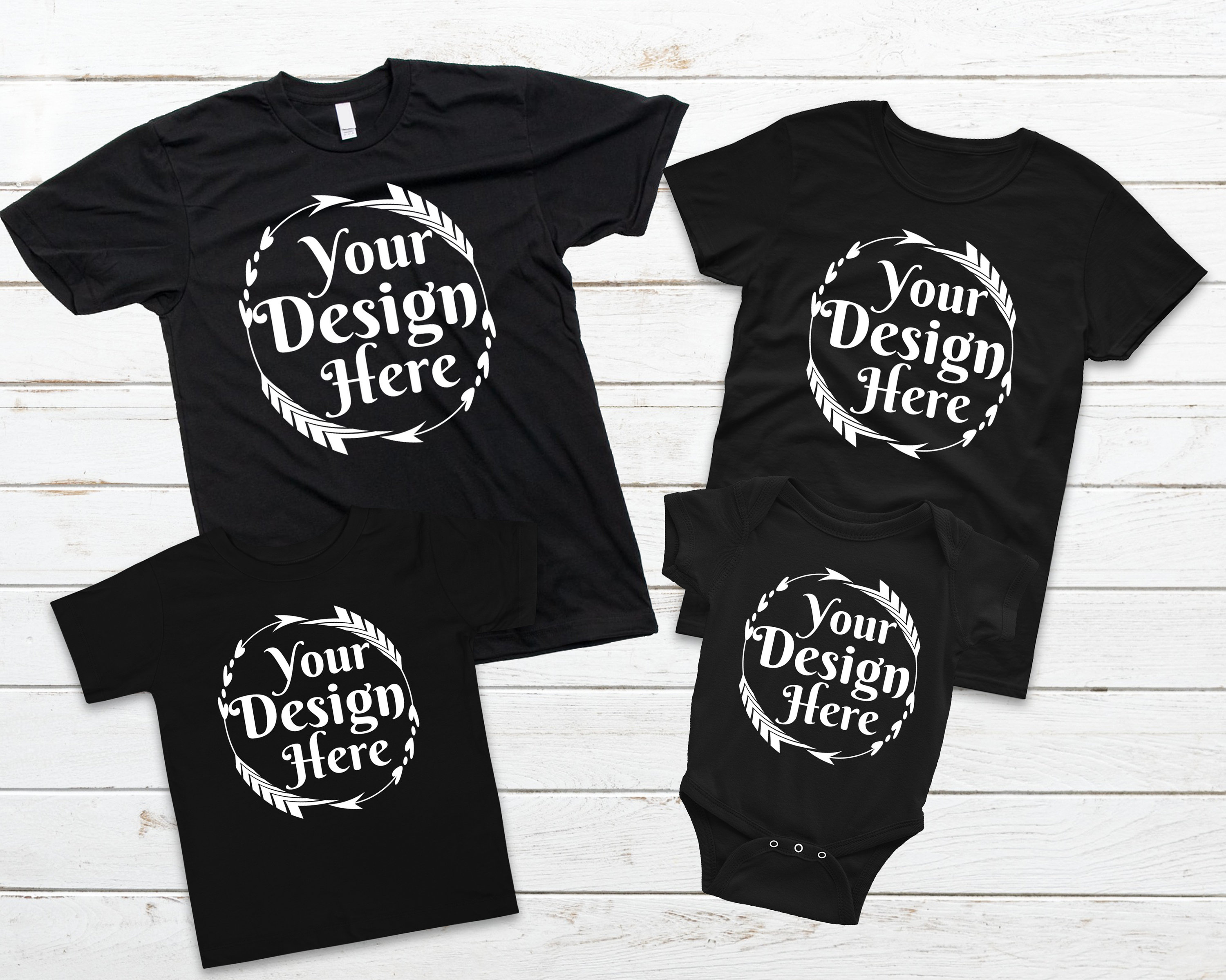 Download Family Shirt Mock Ups Matching Family Blank Black Shirt Etsy