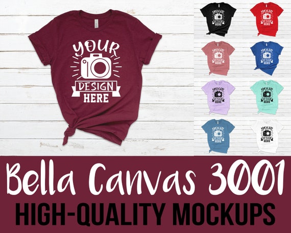 Bella Canvas 3001 T Shirt Mockup Mega Bundle 42 High Quality Etsy